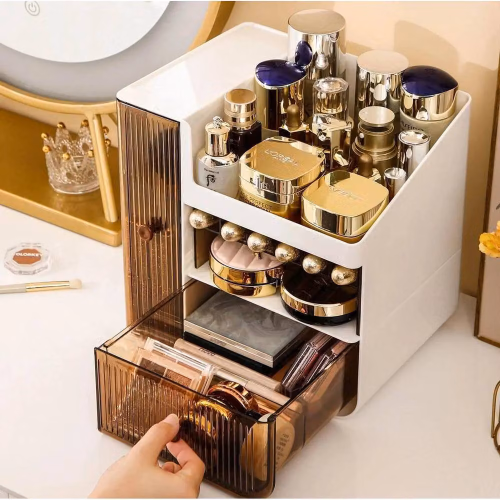 KORVIXA White Makeup Drawer Tray Display Box Case, Width: 90 cm – 3