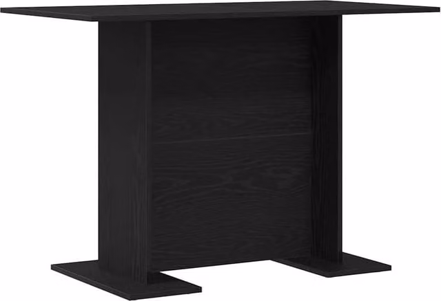 Berkfield Home Black Oak Modern Rectangular Dining Table, W/D/H: 110 x 60 x 75 cm – 1