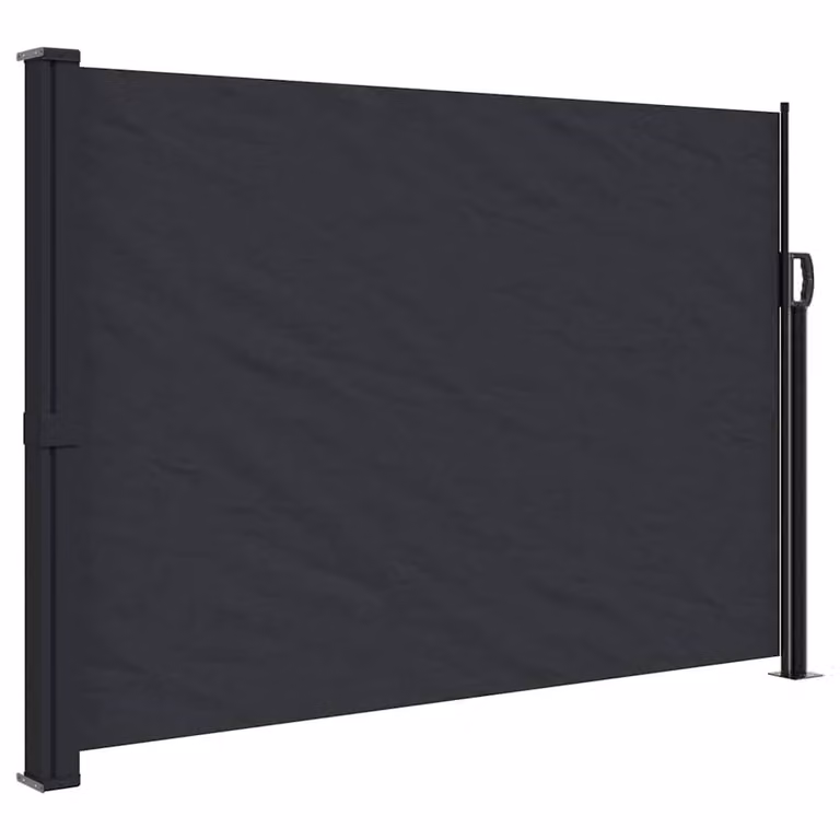 Berkfield Home Retractable Side Awning in Black, W/H: 300 x 140 cm