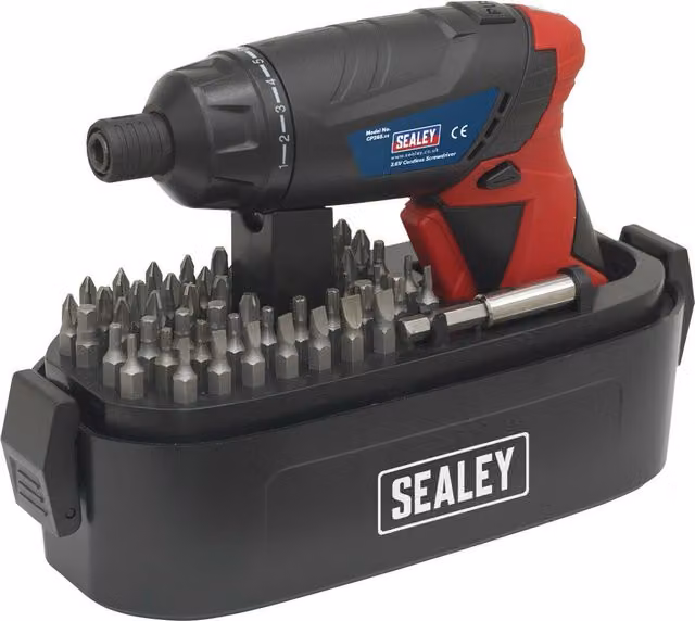 Loops 53 Pack 3.6V Cordless Screwdriver Set with 1.3Ah Lithium-ion Battery and LED Torch in Multicolour – 1