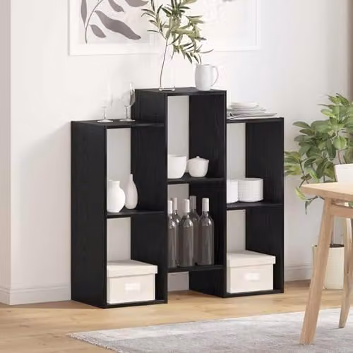 vidaXL Modern Black Oak Sideboard W/D/H: 90 x 30 x 90 cm – 2