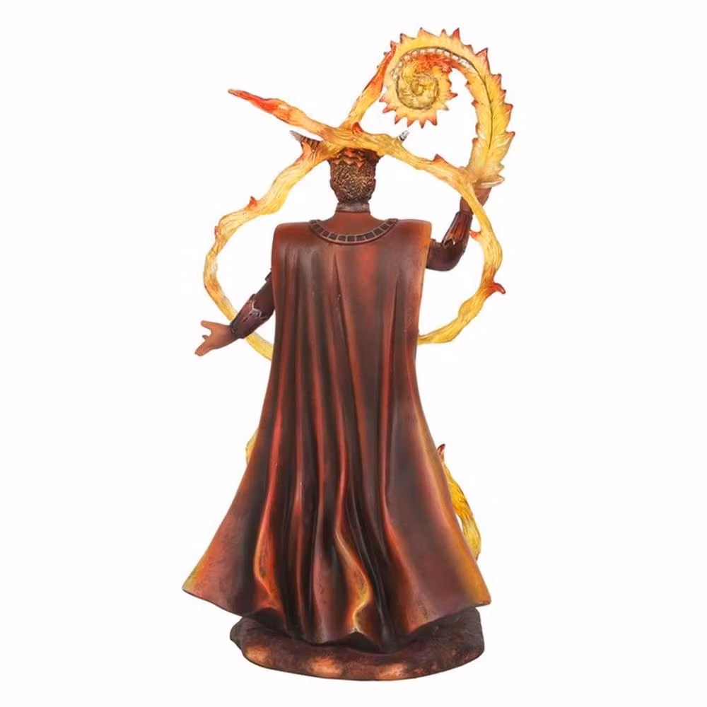 Uniqueful Fire Elemental Wizard Figurine by Anne Stokes in Yellow and Multicolour – 2