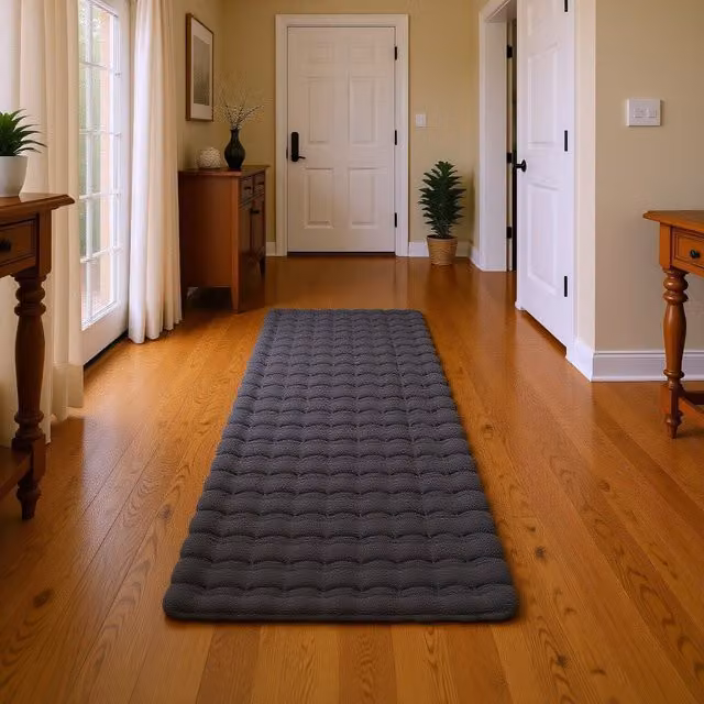 Desire Rugs Orbie Washable Low Pile Super Soft Living Room Area Rug in Anthracite Grey, W/D/H: 200 x 60 x 2 cm