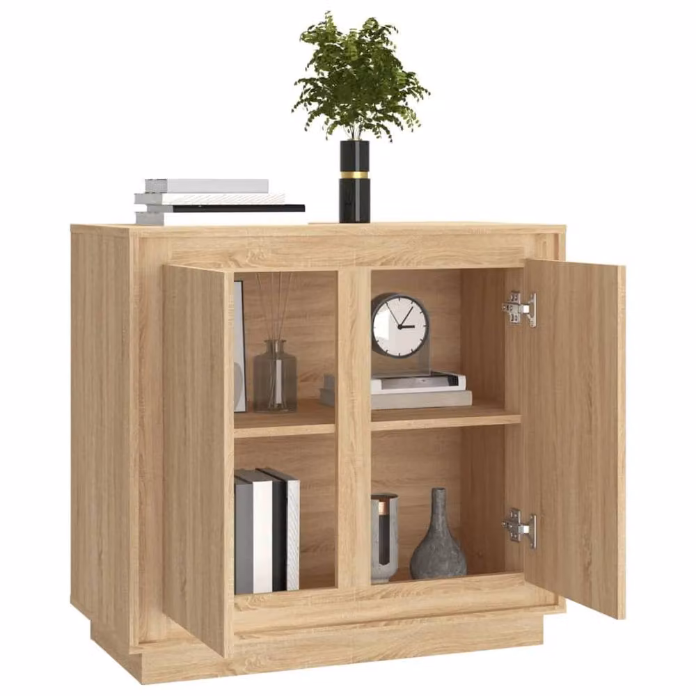 Berkfield Home Sonoma Oak Sideboard in Light Brown, W/D/H: 80 x 34 x 75 cm – 2