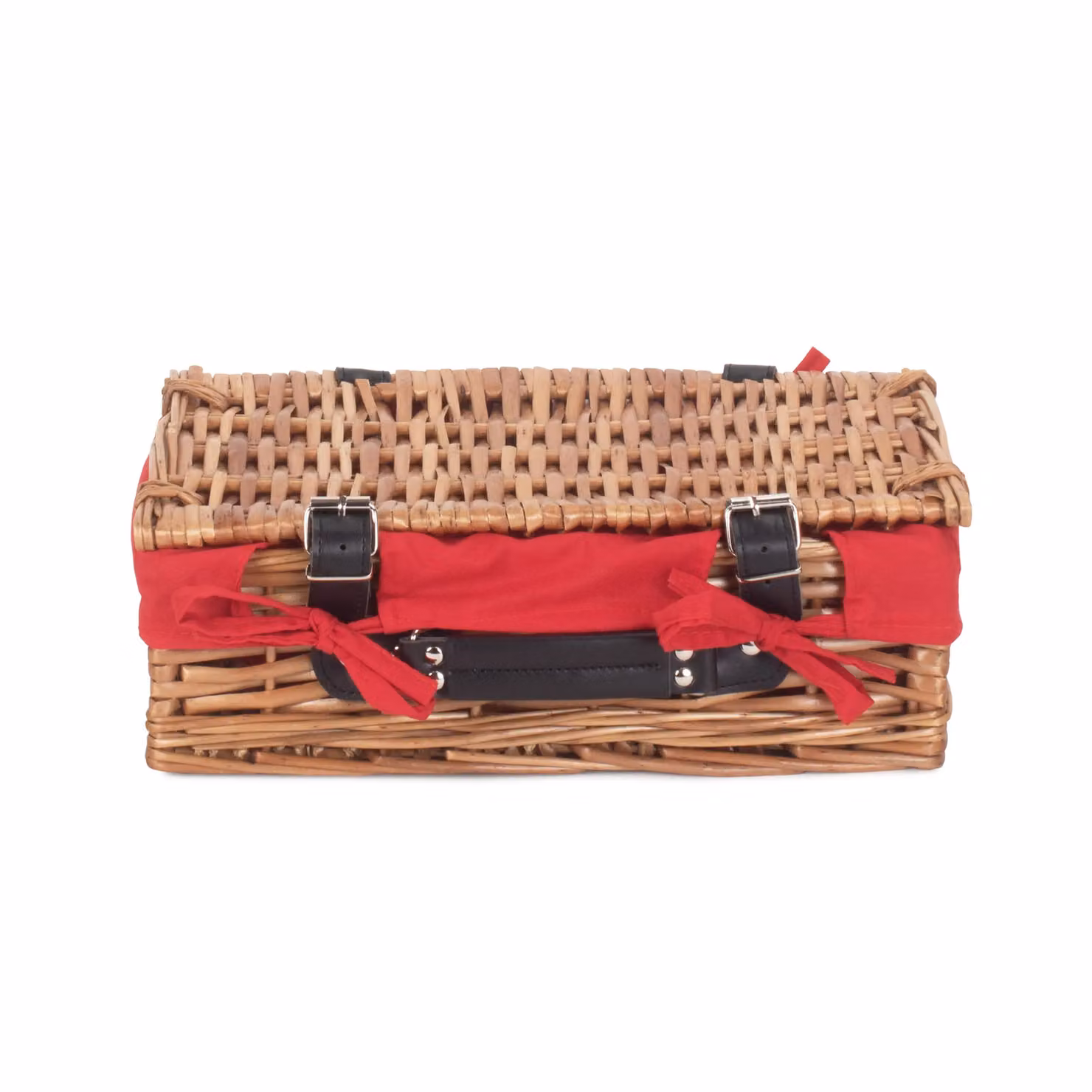 Red Hamper Small Wicker Basket with Cotton Lining – 2