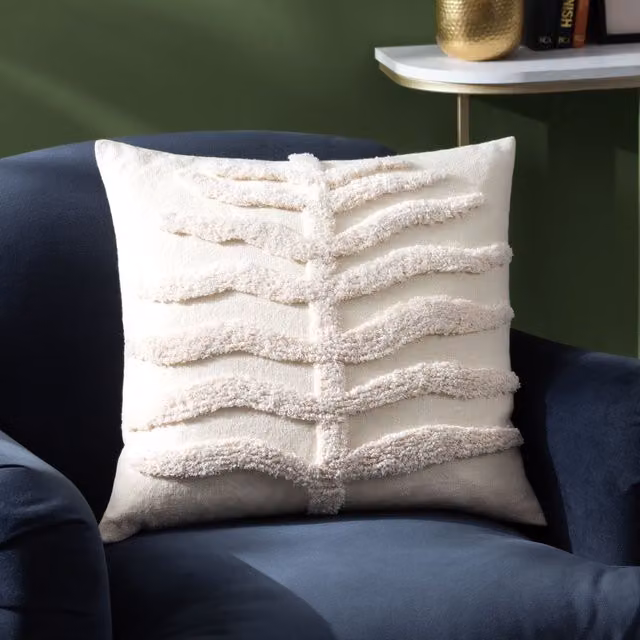 Furn Dakota Tufted Cotton Square Cushion in Beige, 45 x 45 cm – 2