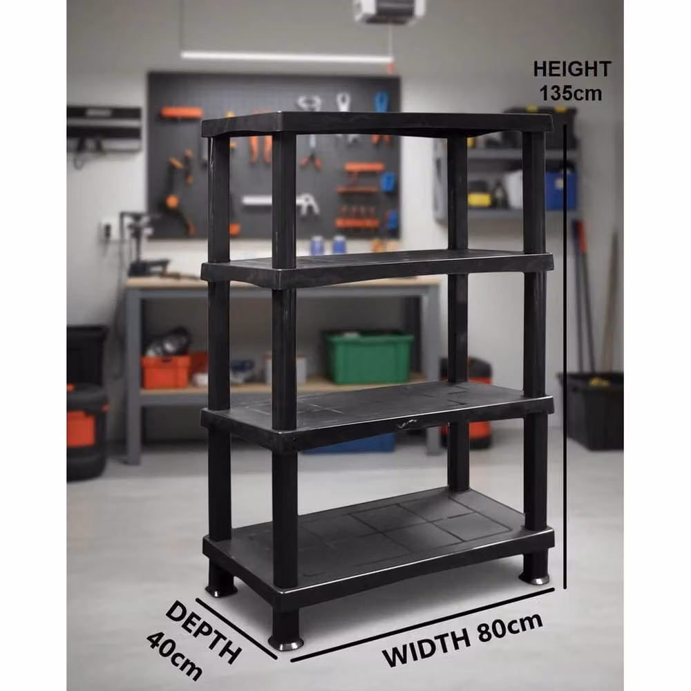 FORGEVIO Black Freestanding Garden Storage Rack – 5