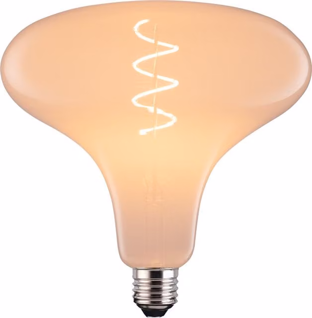 TCP Short Horn Decorative Filament E27 Bulb, Warm White, Transparent Glass