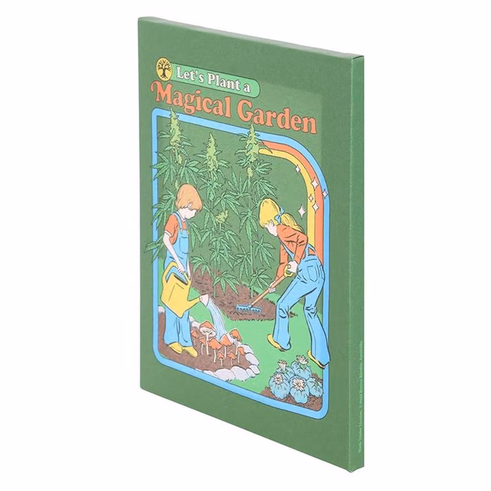 Uniqueful Steven Rhodes Magical Garden Canvas Plaque, Green, W: 19 cm, H: 25 cm – 3