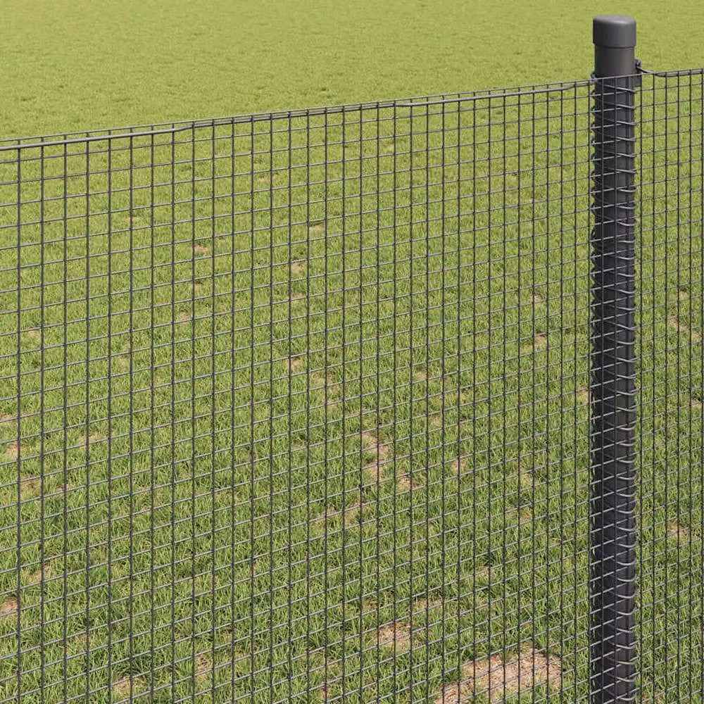 Berkfield Home Grey PVC Coated Steel Single-Bar Welded Wire Fence – 4