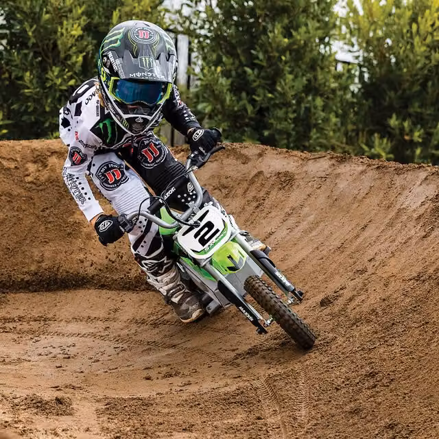 Razor SX350 McGrath Kids Electric Dirt Bike in Green and Black