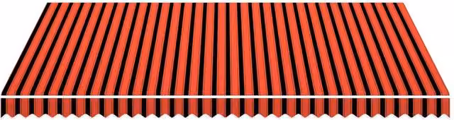 Berkfield Home Durable Polyester Awning Sunshade Canvas in Orange and Brown, W: 450 cm, D: 300 cm – 1