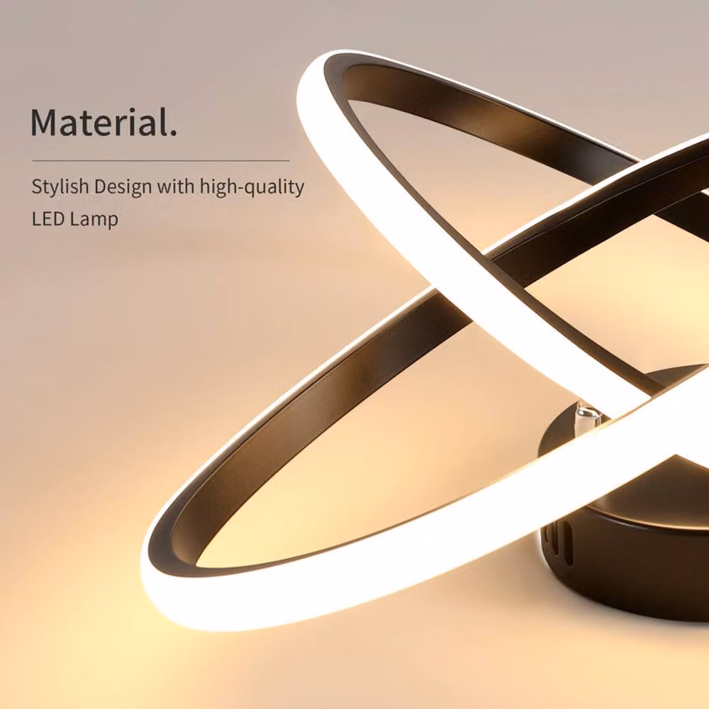 COMELY Modern Dimmable LED Ceiling Light, 36W, Black – 4