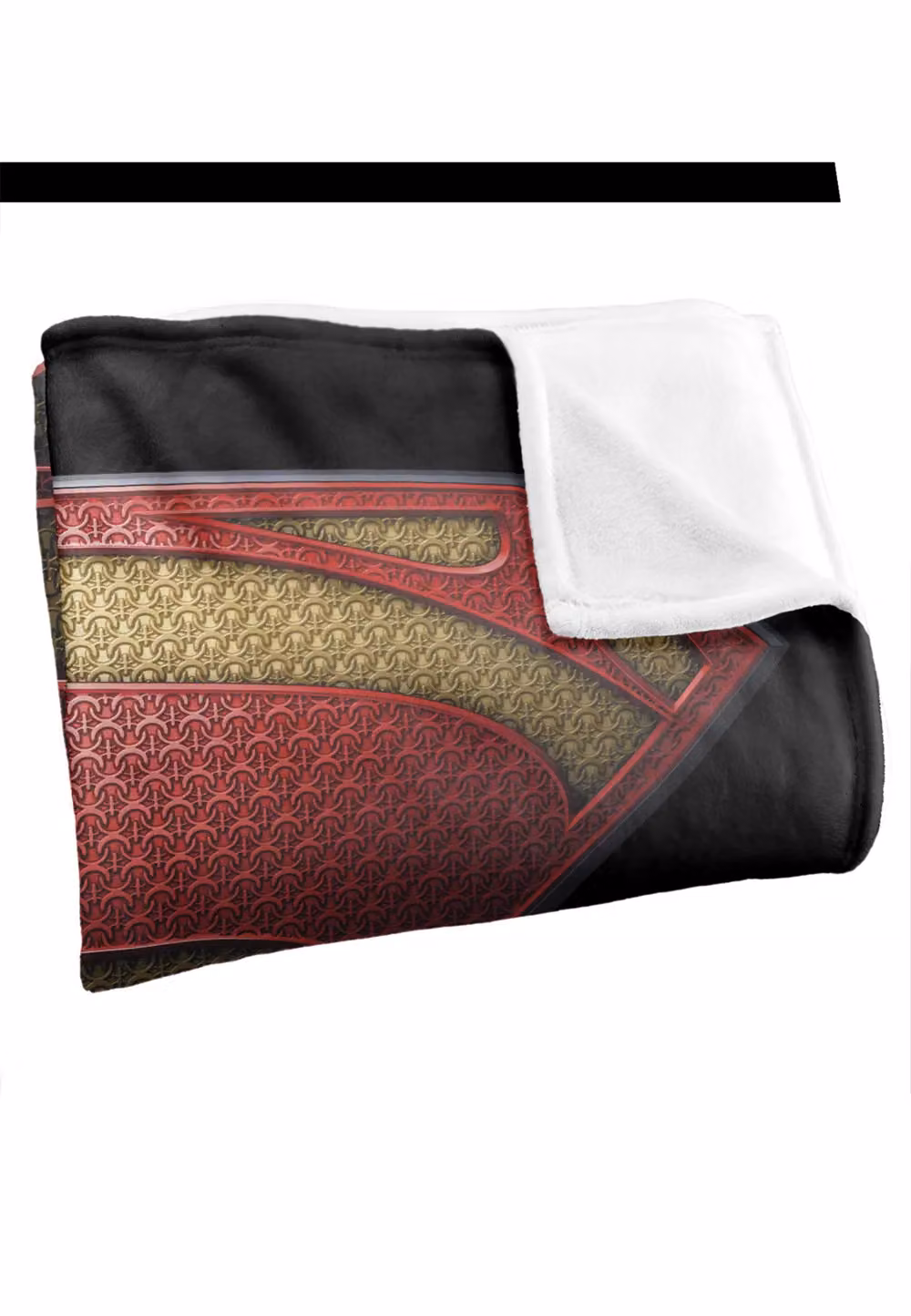 Warner Brothers Man Of Steel Logo Officially Licensed Super Soft Fluffy Throw Blanket, White, W: 152 cm, D: 127 cm – 2