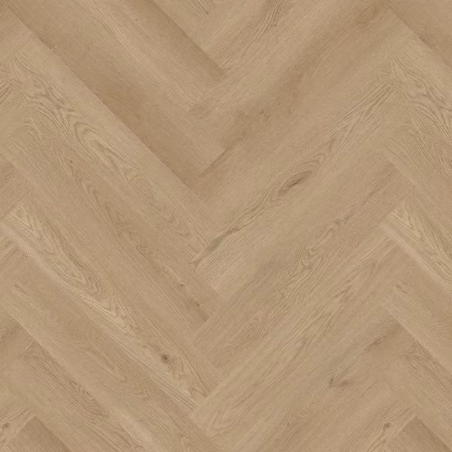 Hardco Herringbone Wood Effect SPC Click LVT Vinyl Flooring, 5.2mm, Camel/Beige