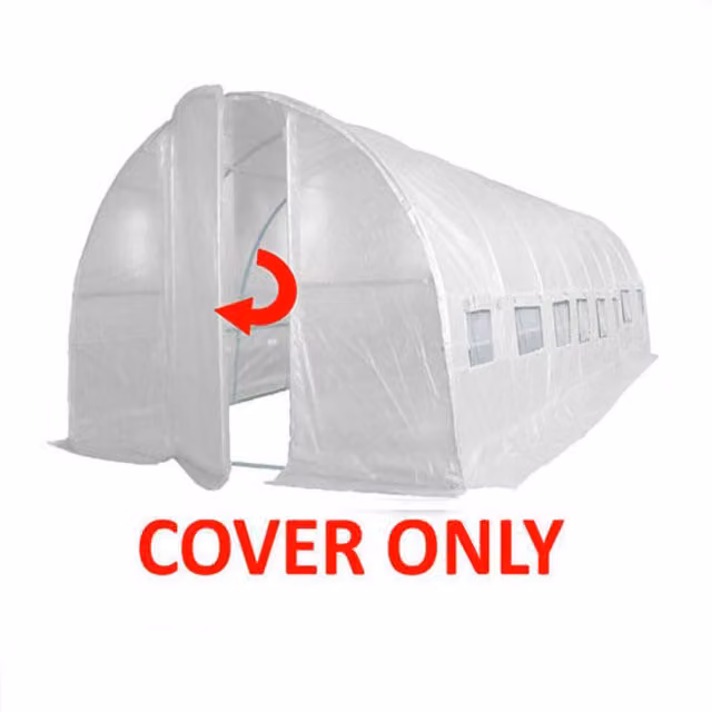 Crocodile Trading Ltd Pro Plus Poly Tunnel Replacement Cover, Green and White, W: 3 m, L: 8 m