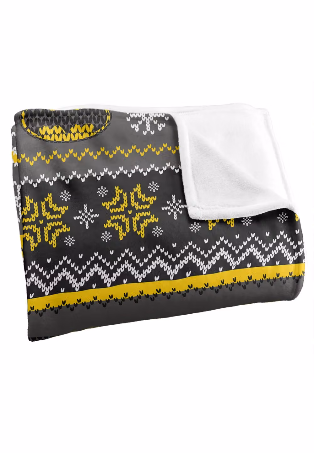 Batman Ugly Christmas Sweater Logo Super Soft Throw Blanket, White, W: 152 cm, D: 127 cm – 3