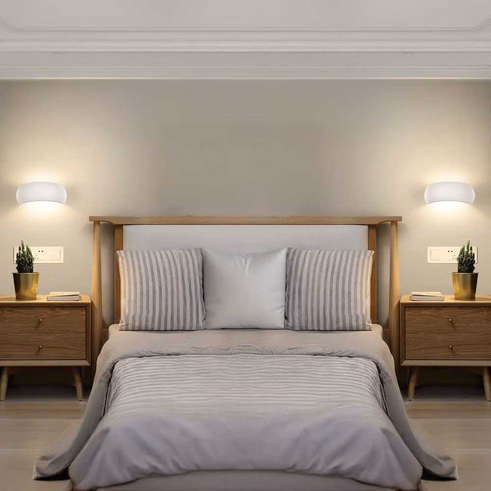 TCP White Up Down Style Modern Indoor Wall Light IP20 (2 Pack) – 2