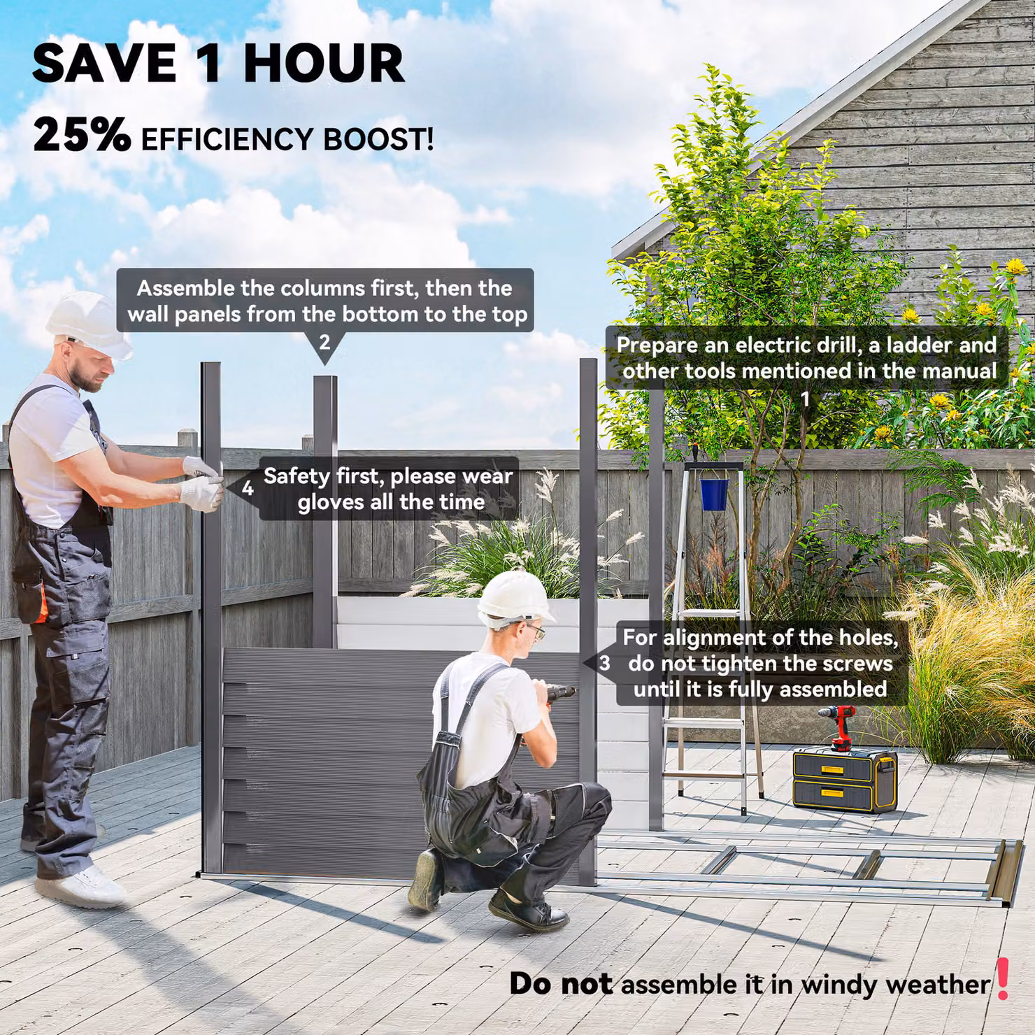 Outsunny Grey Galvanised Metal Lean-to Garden Shed with Foundation Kit and Lockable Double Doors – 4