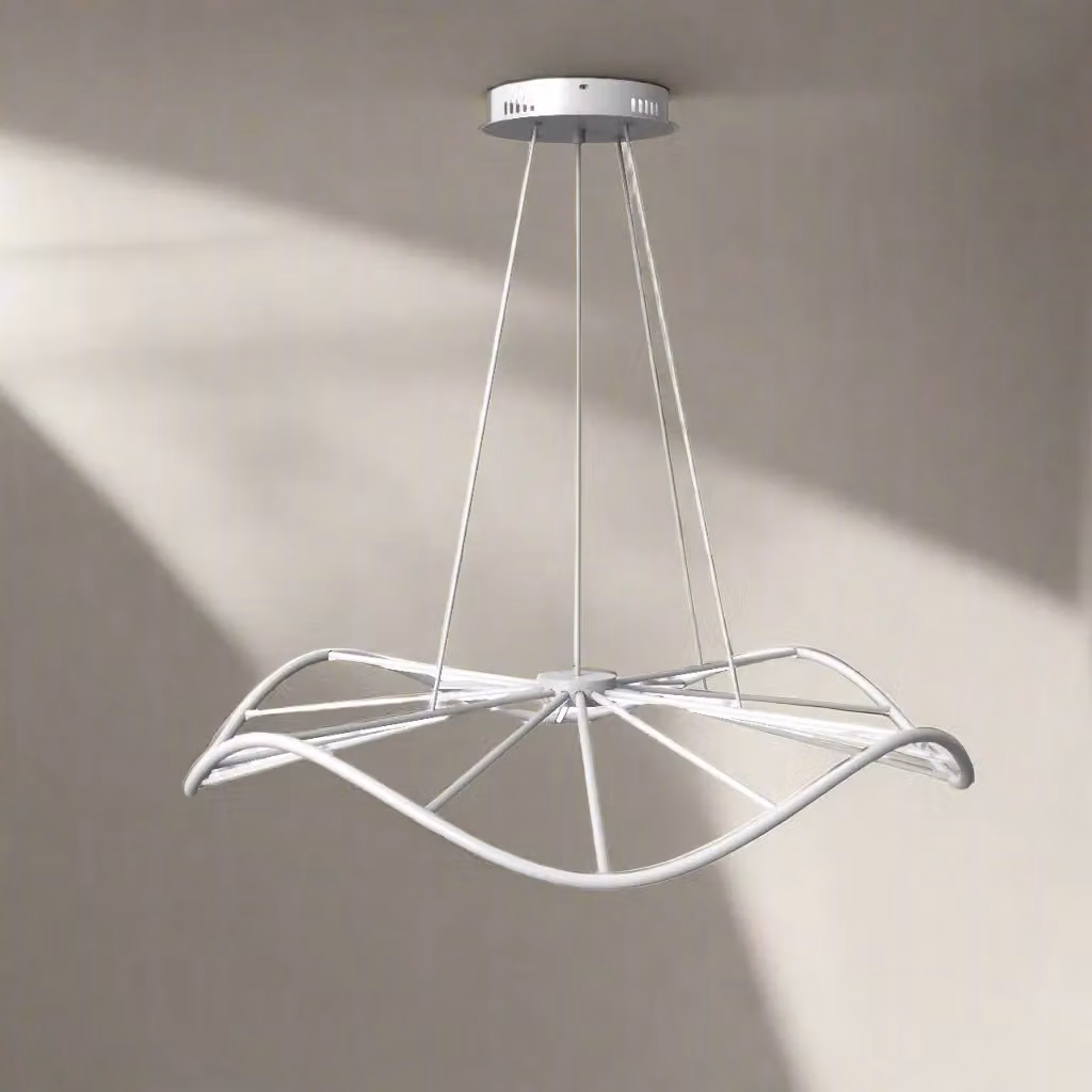 CGC Lighting Paraplu 1 Wave White LED Ceiling Pendant Light, Diameter: 90 cm – 2