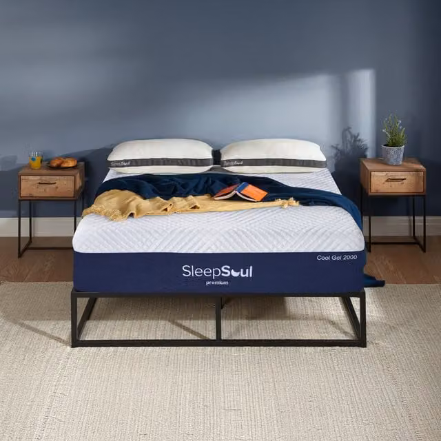 SleepSoul Premium Cool Gel 2000 Pocket Mattress, White, W: 200 cm x D: 200 cm