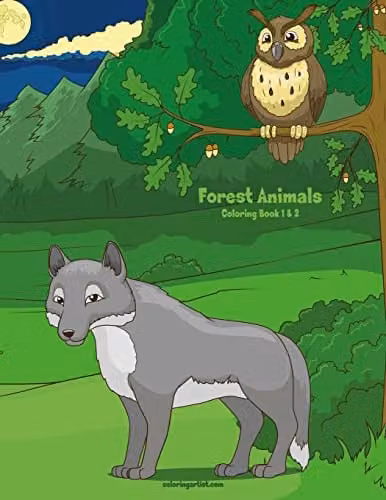 Createspace Forest Animals Coloring Book 1 & 2 Multicolour