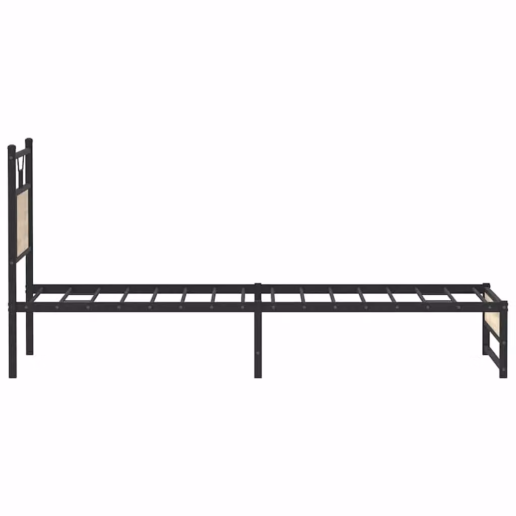 Berkfield Home Sonoma Oak Bed Frame in Brown, W/D/H: 90 x 200 cm – 4