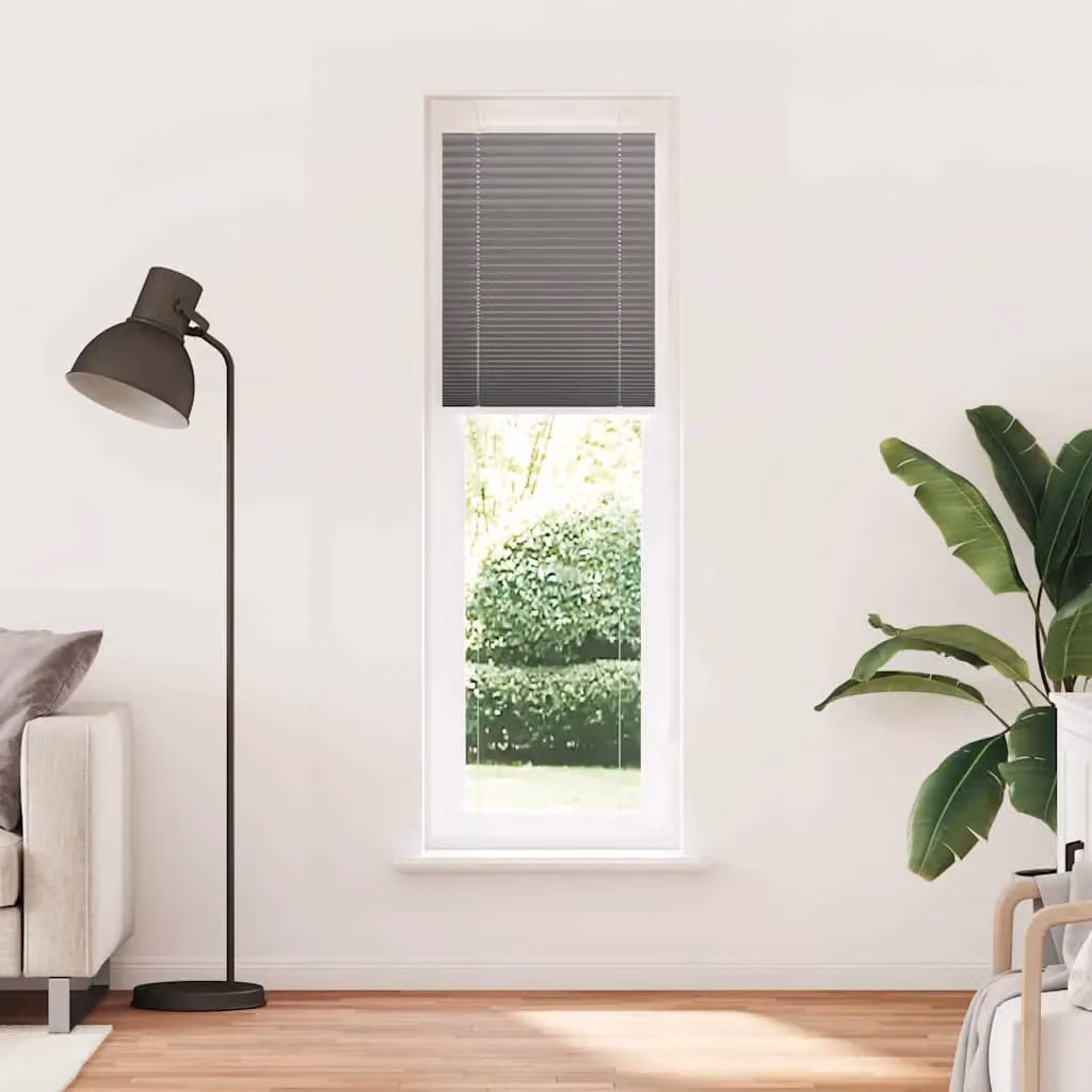 Berkfield Home Single Pleat Fabric Blind in Anthracite and Black, W: 60 cm, H: 200 cm – 2