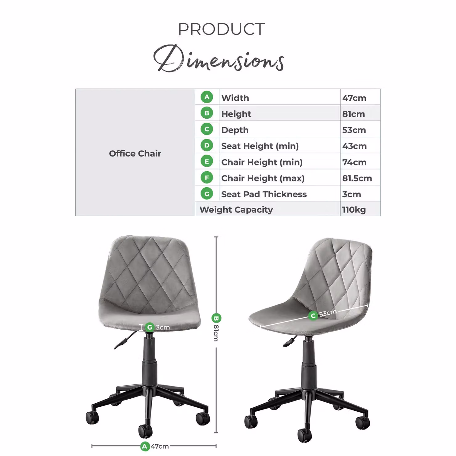 FurnitureboxUK Tessa Brown Velvet and Silver Metal Scandinavian Task Chair for Home Office – 4