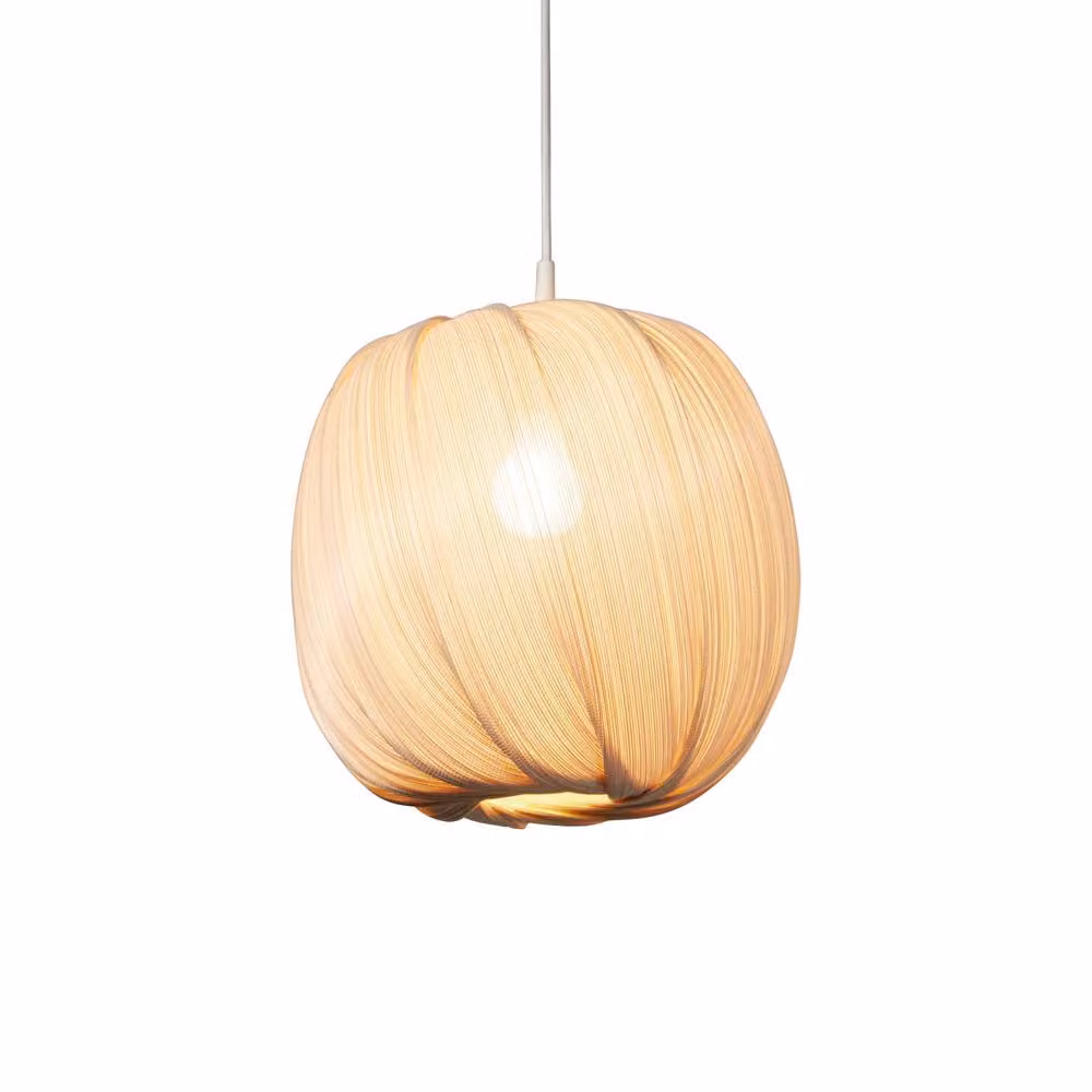 Lighting Collection Round Bamboo Lamp Shade in Beige, Diameter: 30 cm – 2