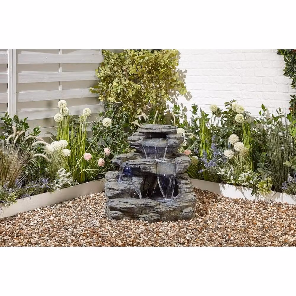 Altico Garden Products Ltd Brecon Falls Grey Cascade Water Feature, W/D/H: 8.9 x 8.9 x 61.5 cm – 2