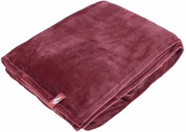 Heat Holders 1.7 Tog Red Fleece Thermal Blanket, W/D/H: 180 x 200 cm