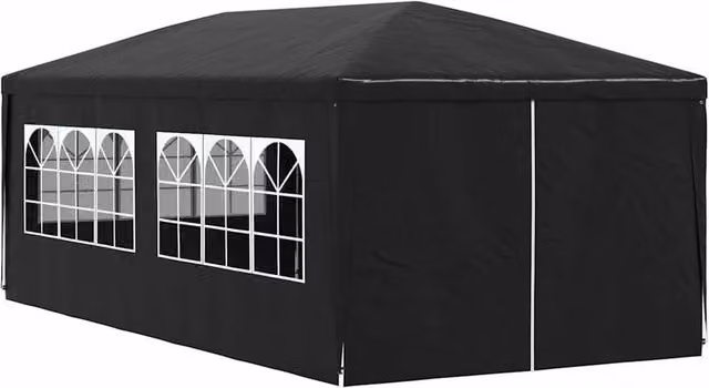 Berkfield Home Party Tent Anthracite and Black W/D/H: 6 x 3 m