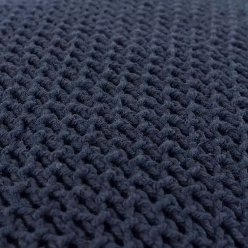 Riva Home Dusk Blue Knitted Cotton Square Cushion, W/D/H: 45 x 45 x 45 cm – 3