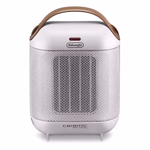 De'Longhi Capsule 1800W Ceramic Fan Heater, White