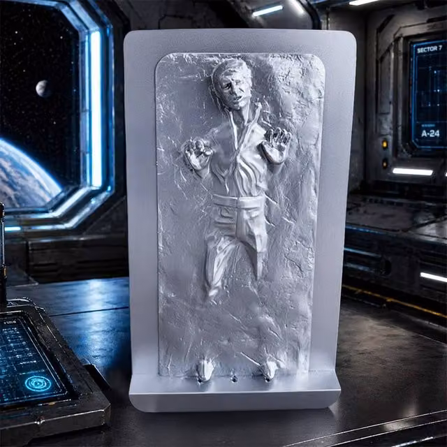 Menkind Star Wars Han Solo Carbonite Light Up Mini Fridge in Silver – 1