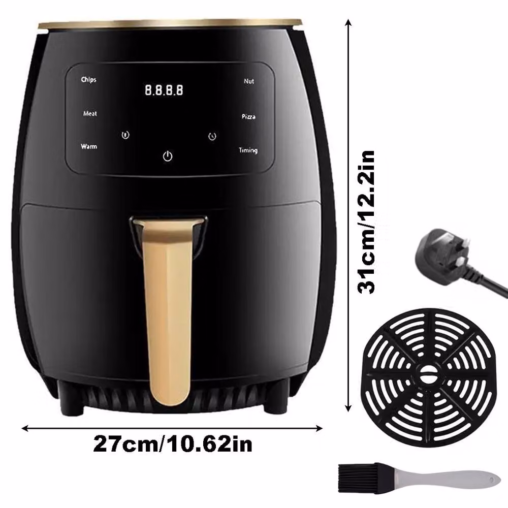 EONLION 6L LCD Digital Oil-Free Air Fryer in Black – 2