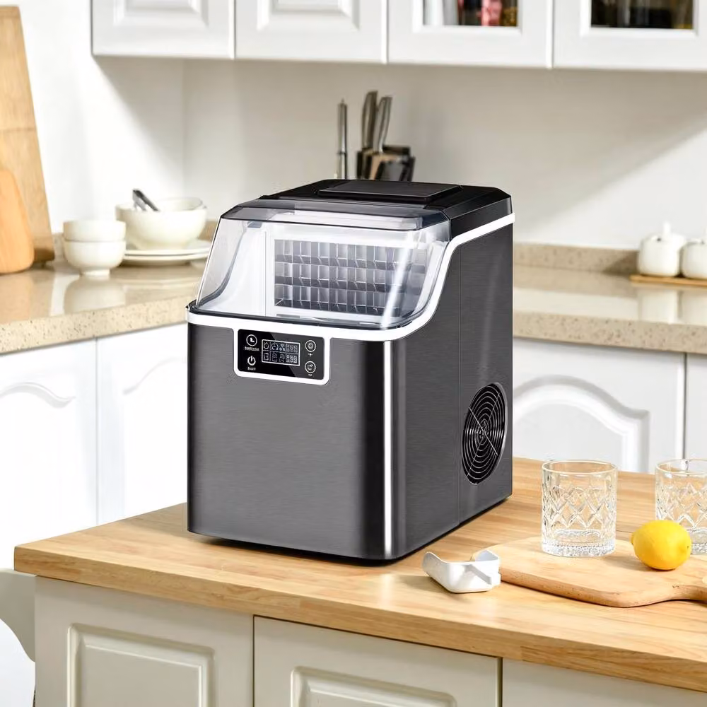 STILVORA Ice Maker with Digital LCD Display and Timer in Black – 3