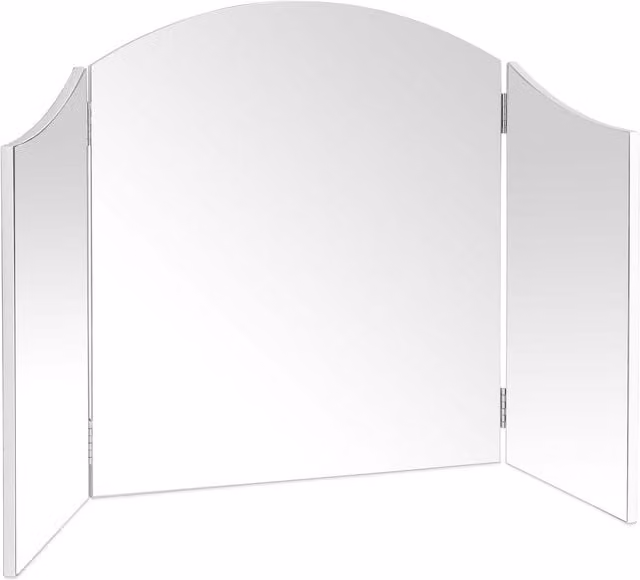 Beautify Silver Free Standing Trifold Tabletop Dressing Table Mirror