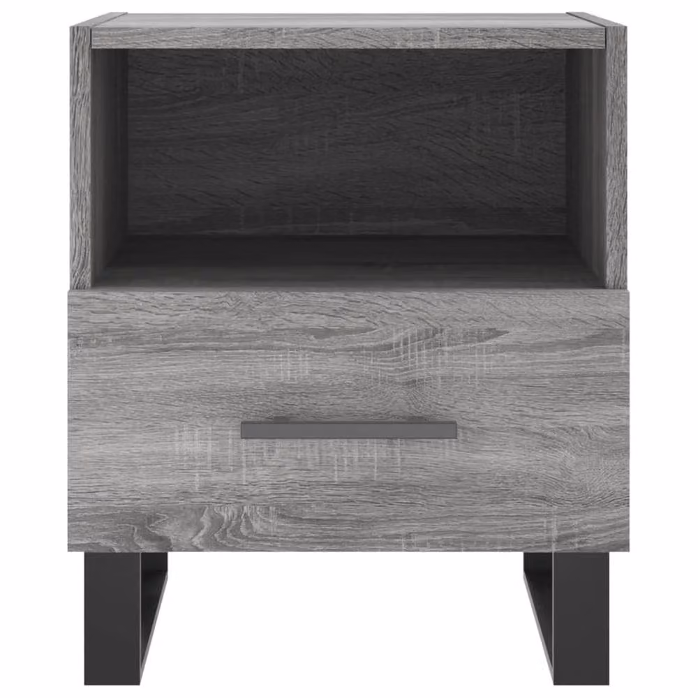 Berkfield Home Modern Bedside Cabinet in Grey Sonoma, W/D/H: 40 x 35 x 47.5 cm – 3