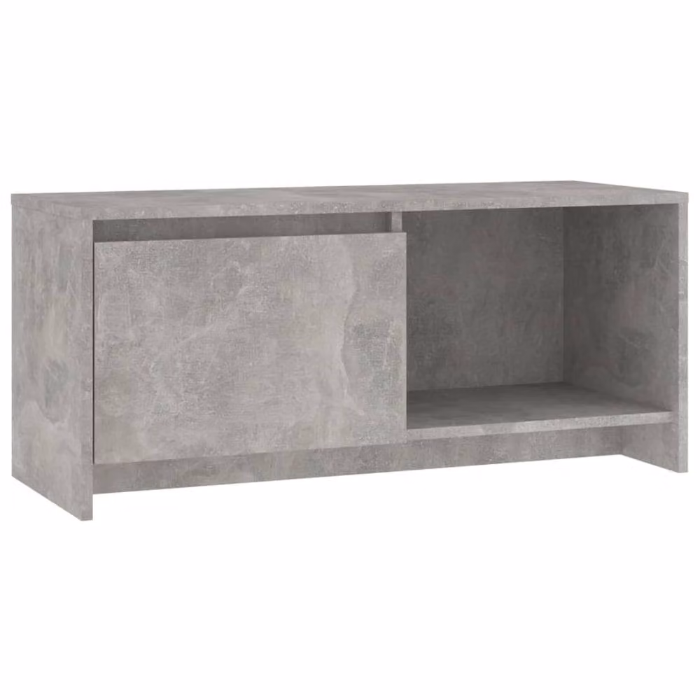 Berkfield Home Modern TV Cabinet in Concrete Grey, W/D/H: 90 x 35 x 40 cm – 2