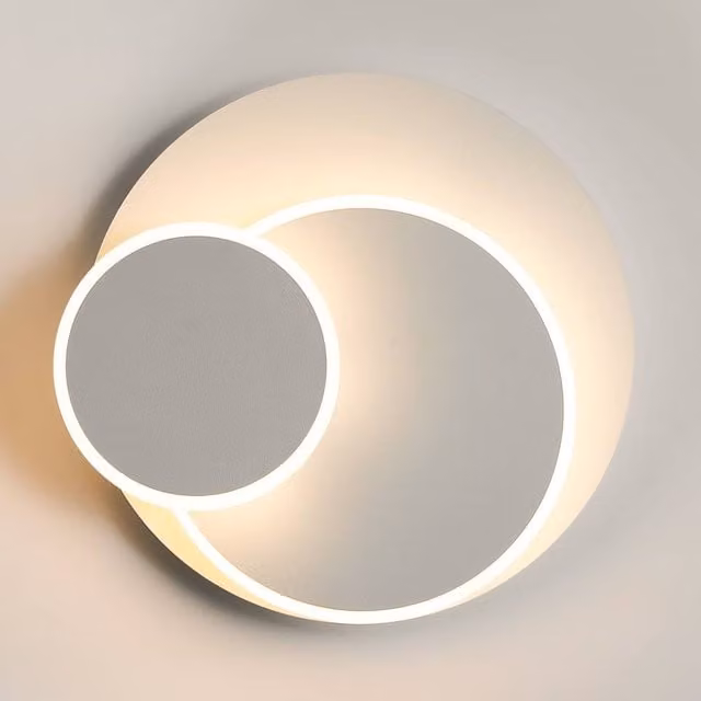 Pheashine White Metal LED Wall Light with Adjustable Rotating Design and 3000K Warm White Light