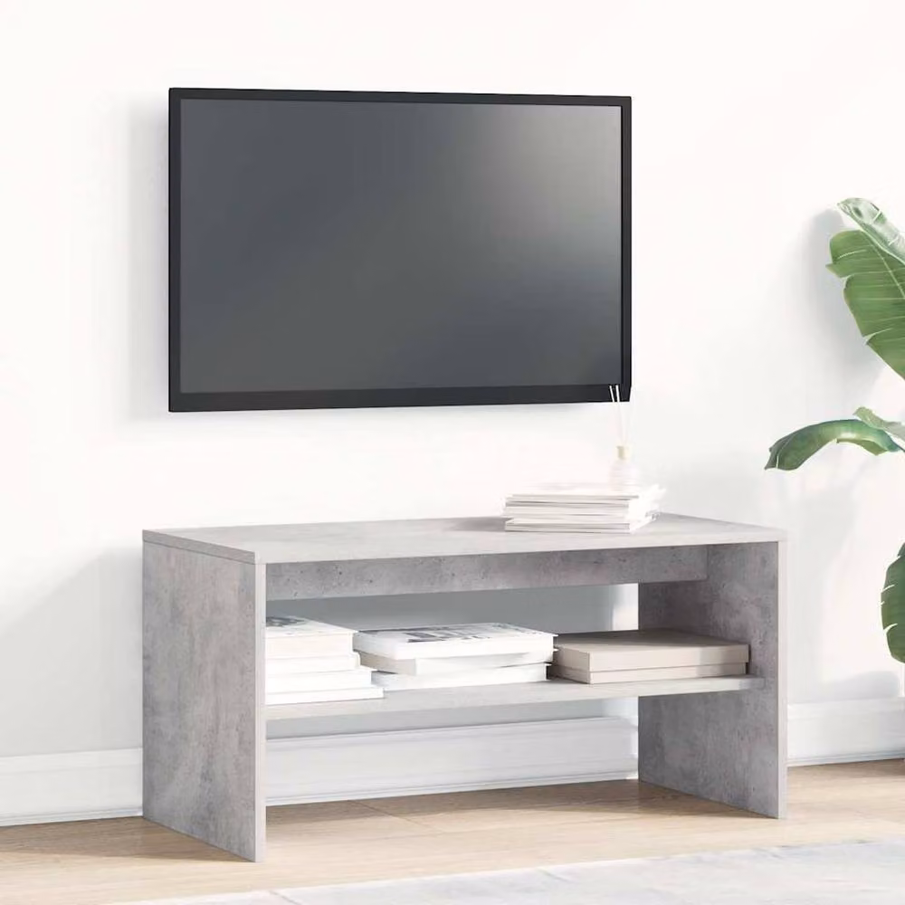 Berkfield Home Modern TV Cabinet in Concrete Grey, W/D/H: 80 x 40 x 40 cm – 3