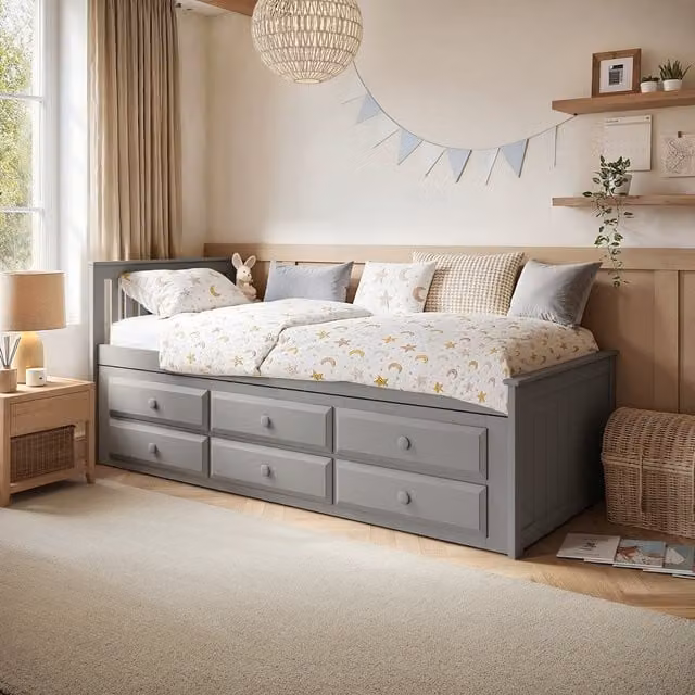 Flair Montana Captains Bed with Drawers in Grey – 1