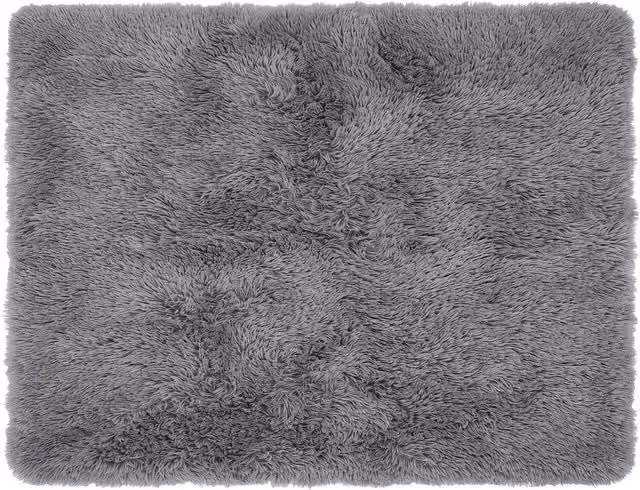 Marlow Grey Rectangular Polyester Non-Slip Soft Pile Carpet, W: 160 cm, D: 120 cm