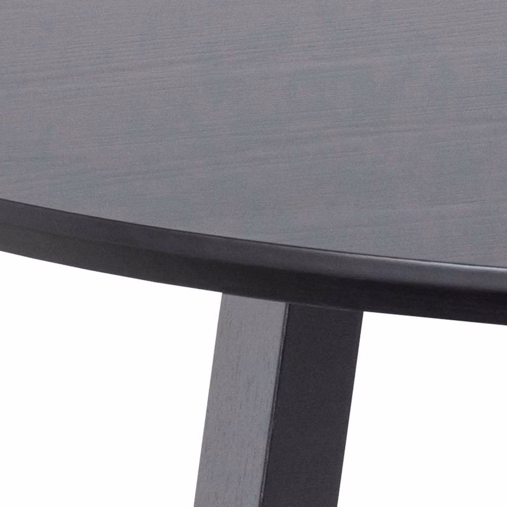 Wyld Haus Frida Black Round Lacquered Oak Dining Table, Diameter: 120 cm – 3