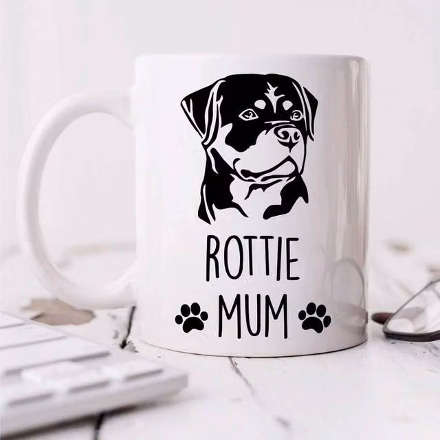 60 SECOND MAKEOVER Rottweiler Rottie Mum Ceramic Mug in White