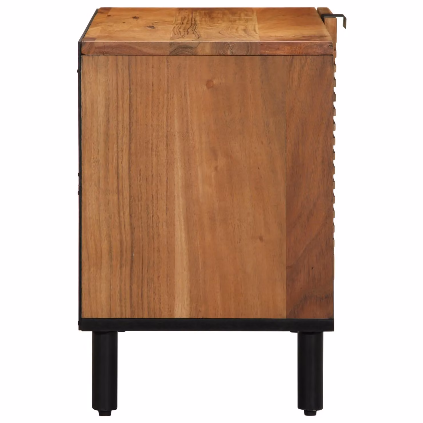 Berkfield Home Industrial TV Cabinet in Brown Solid Acacia Wood, W/D/H: 80 x 31.5 x 46 cm – 3
