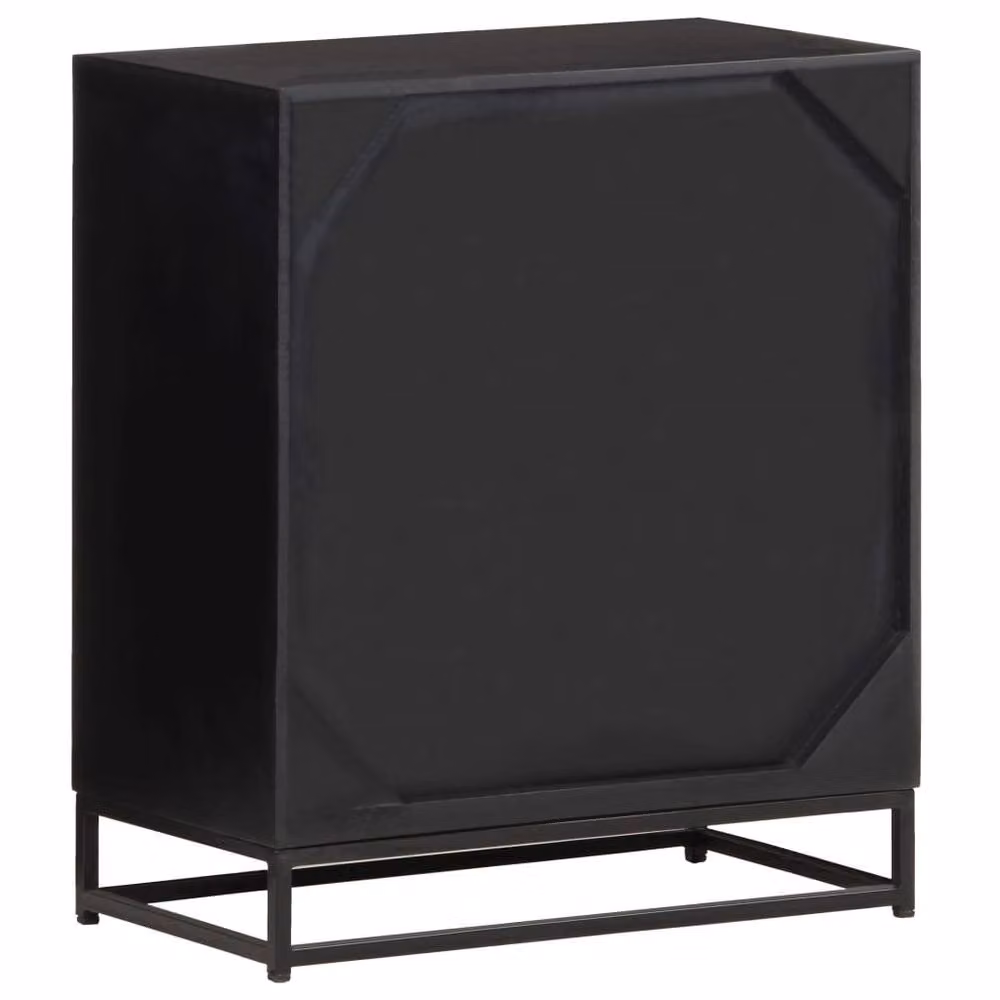 Berkfield Home Black Solid Mango Wood Sideboard W/D/H: 60 x 35 x 70 cm – 3