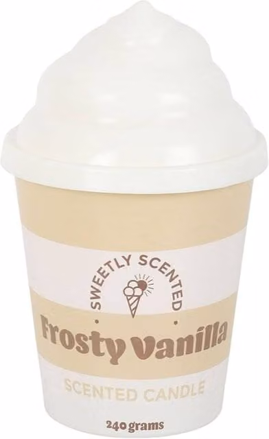 Something Different Frosty Vanilla Ice Cream Scented Candle in White